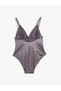 Shiny Covered Thin Strap Basic Swimsuit - 7