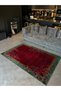 Red Turquoise Themed Floral Classic Patterned Vintage Decorative Carpet 5250 - 4