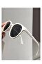 White Unisex Vintage Sunglasses - 3