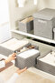 Set of 12 Herringbone Gray Children's Room Closet Laundry Drawer Organizer Storage Box Organizer - 5