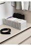 11 Compartment Foldable Drawer Accordion Organizer Medium Gray White Striped Model - 4