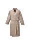 Bjälven Bathrobe - 80% Cotton, 20% Viscous, Beige S/M Midi 1 Single Product - 2