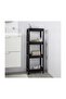 4-Tier Black Compartment Bathroom Shelf Organizer - 3