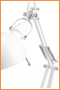 Table Lamp Wired Moving Skeleton Head Steel Lampshade Study Reading Night 15X35X12 White - 4