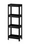 4-Tier Black Compartment Bathroom Shelf Organizer - 2