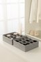2-Piece Gray Children's Room Closet Drawer Underwear Sock Organizer Honeycomb Accordion Organizer
