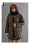Leopard Patterned Knitwear Tunic Cardigan - 4