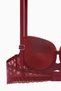 Lace Low-Cut Bra with Cross Rubber Detail - Unpadded - Fashion - 2511 - Burgundy - 4