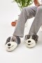 Mdes Gray Animal Silent Sole Slippers Cute Dog Figure Plush Home Shoes - 4