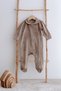 French Silk Velvet Extra Soft Baby Romper with Booties - 4