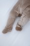 French Silk Velvet Extra Soft Baby Romper with Booties - 2