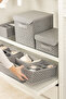 4-piece herringbone pattern gray children's room wardrobe drawer inner sock organizer honeycomb accordion organizer - 6