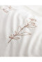 Perline King Size 100% Cotton Ruffle Duvet Cover Set - Ecru/Beige - 7