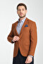 Allegri Men's Mustard Patterned Slim Fit Mono Collar Sports Blazer Jacket - 5