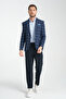 Plaid Pattern Mono Neck Slim Fit Blazer Single Jacket - 5