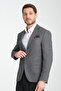 Patterned Men's Mono Collar Casual Blazer Jacket - 5