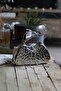 Women's Silver Stone Texture Metallic Oval Hold Form Evening Dress Clutch Bag - 3
