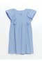 Lcw Kids Blue Crew Neck Floral Girls' Dress - 2