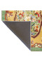 Green Yellow Themed Floral Flower Patterned Creative Modern Decorative Carpet 3486 - 5