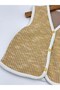 New Born Baby Knitted Vest Baby Vest with Bear Accessory - 2