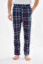 Men's Cotton Pocketed Plaid Printed Elastic Waist Pajama Bottoms Sweatpants - 2
