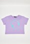 Girl's Crop Tshirt Purple - Aleyna