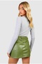 Women's Gray Melange Long Sleeve T-Shirt & Blouse, Ribbed Camisole Fabric - 4