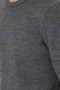 Men's Regular Fit Crew Neck Gray Melange Sweater 50297049-Vr086 - 7