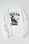 Hometown Texas Printed Women'S/Men's White Crew Neck Cotton Sweatshirt