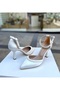 Mother of Pearl Satin Pearl 9 cm Heel Shoes 01260 - 3