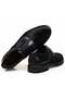 Black Color Lace-Up Genuine Leather Men's Shoes - 2