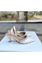 Mother-Of-Pearl Satin Rhinestones 6 cm Heeled Shoes - 4