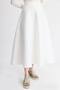 Women's Puff Scuba White Hijab Flared Skirt - 2