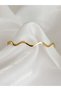 Stainless Steel Anti-Tarnish Zigzag Single Bracelet Gold - 5