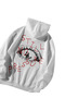 Women's Men's White Manifest 333 Support Printed Oversize Hooded Kangaroo Pocket Hoodie - 3