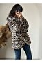 Women's Double Breasted Collar Feathered Special Design Jacket - 4