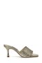 Orivaris Gold Women's Heeled Slippers