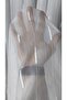 Silver Detailed Bamboo Tulle Curtain with Vertical Stripes and Ruffle Detail, 1/3 Dense Pleats, Wrinkle-Resistant, No Ironing Required, Modern - 2