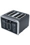 Digital Toast Heater, Steel, Black, 1700-1440 Watt, 4 Slices