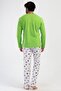Men's Long Sleeve Pistachio Green Pajama Suit C6T9N1O504 - 4