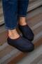 Black Women's Suede High-Sole Shoes with Fur Inside - 3