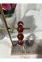 Burgundy Color Authentic Gold Detail Flexible Bracelet - 5