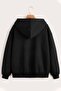 Black Zippered Hoodie - 2