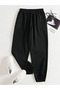 Unisex Black Pocket Sweatpants - Elastic Legs, Machine Washable - 2