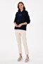 Women's Navy Blue Basic Hooded Sweatshirt Tekspor 193917 .6 - 4