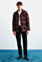 Allenı Men's Cotton Shirt Collar Relaxed Lumberjack Red Shirt - 3