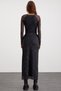 Beulah Women's Maxi Length Elastic Waist Tulle Dark Gray Skirt - 5