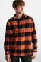 Wıldy Men's Cotton-Polyester Shirt Collar Relaxed Lumberjack Orange Shirt - 4