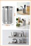 Stainless Steel Round Spoon Holder / Cutlery Holder / 18 cm
