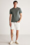 Chad Men's Slim Fit Ultra Stretchy Short Sleeve Round Neck Green T-Shirt - 4